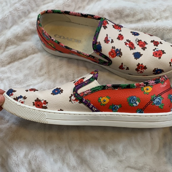 COACH Parkside Tea Rose Floral Slip-On Size 9 - Picture 4 of 12